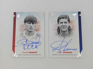 3) LC - NFI Booklet Czech&Slovak Famous Players Chovanec/Skuhravý signatures Silver /11