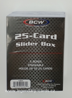 BCW Plastová krabička na 25 karet 2-dílná 1 ks